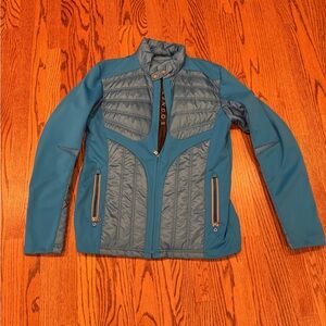 Bogner Teal Quilted Hybrid Jacket